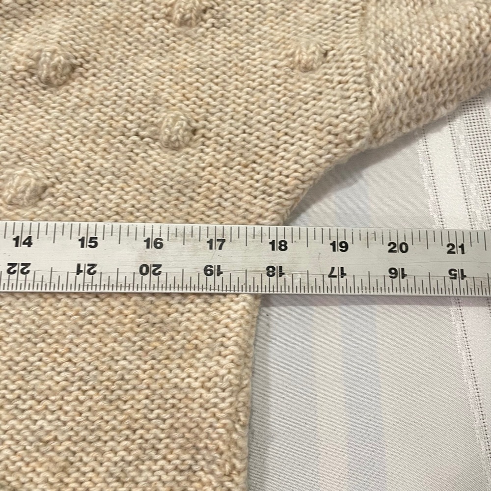 Abercrombie Fitch Oatmeal‎ Textured Bobble Knit Wrap Style Sweater Women's XS - Picture 6 of 7